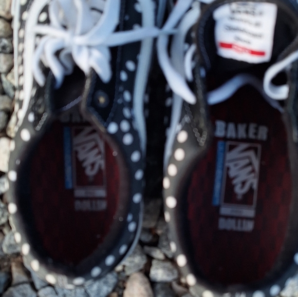 Vans Men's Black and White Polka Dot Shoes Baker Dollin 12 - Picture 12 of 14